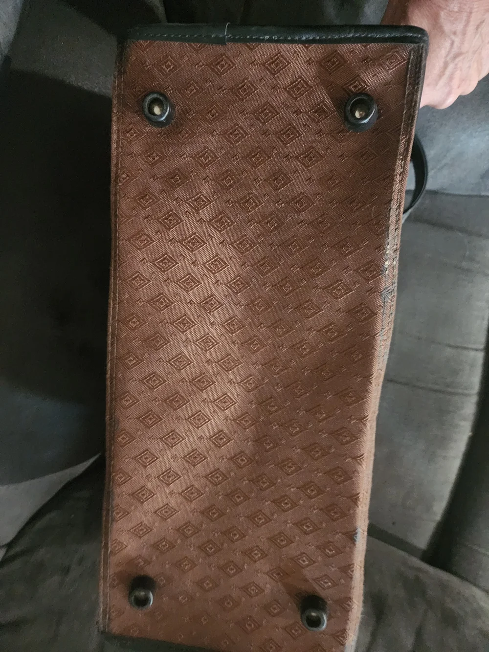 JM Collection Brown and Black Travel Tote